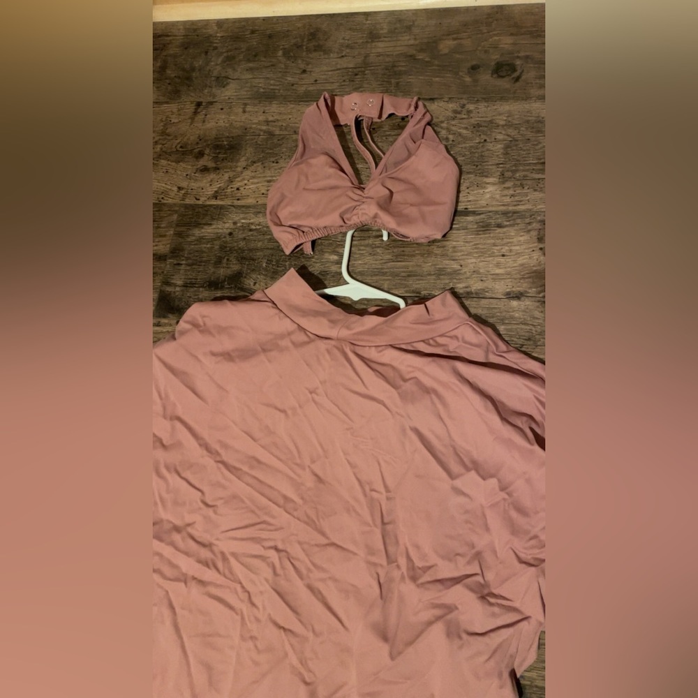 mauve/pink Kelle Company child 2 piece dance costume